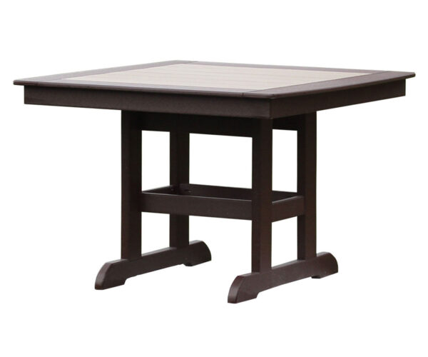 44" Square Table With Trestle Legs